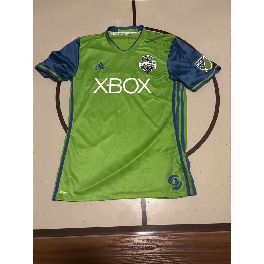 Adidas Seattle Sounders FC Xbox Jersey Mens Medium Green Blue MLS Adizero Soccer